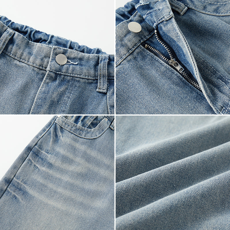 Elevate Your Style with Men's American Straight-Leg Wide-Leg Denim Jeans