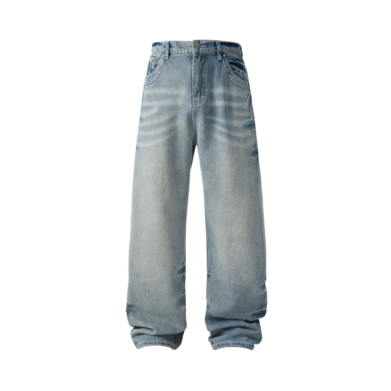 Elevate Your Style with Men's American Straight-Leg Wide-Leg Denim Jeans