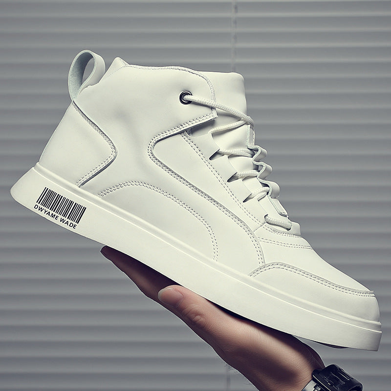 Men's White Mid-Top Sports Board Shoes