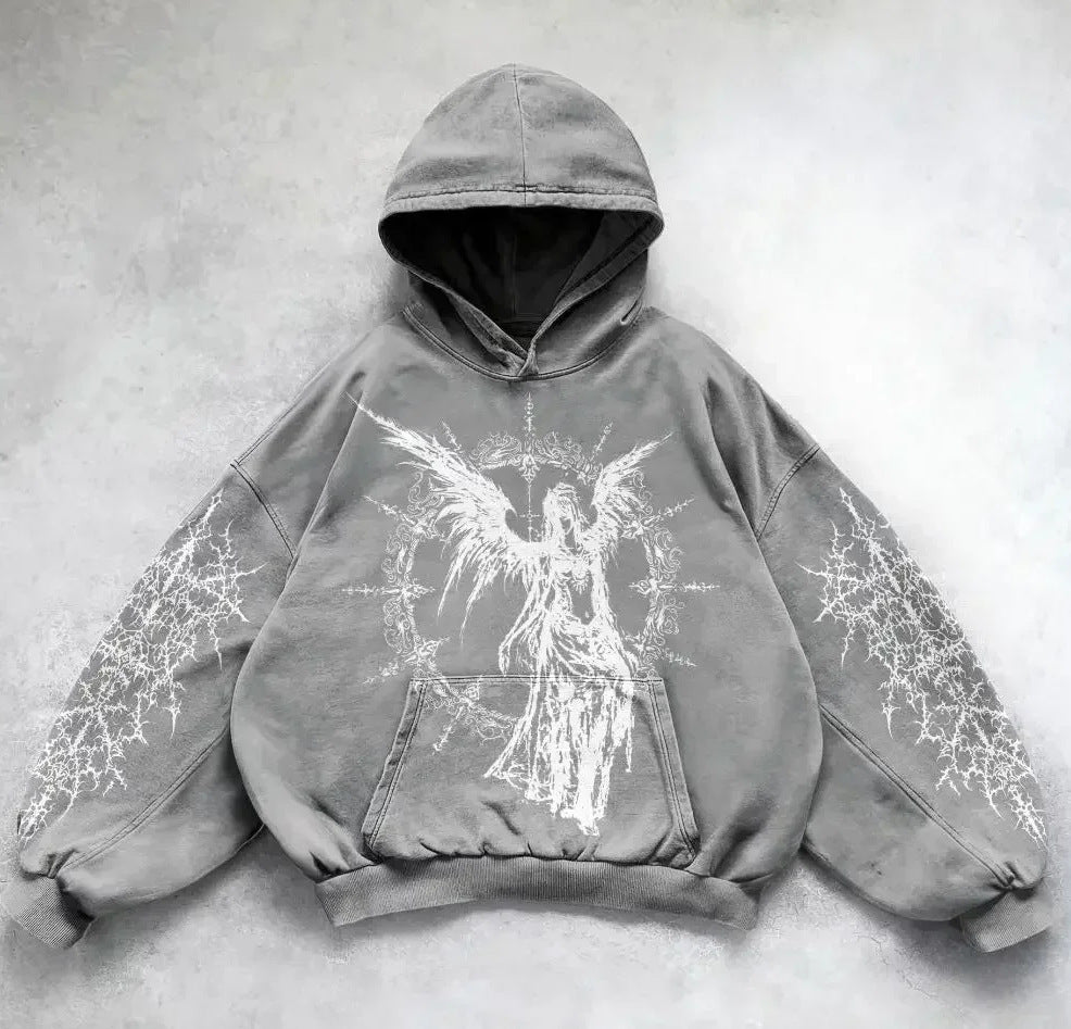 Cozy Up in Style: Versatile Printed Casual American Sweater Hoodie for Every Occasion